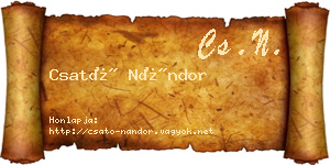 Csató Nándor névjegykártya