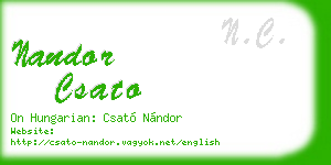 nandor csato business card