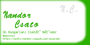 nandor csato business card